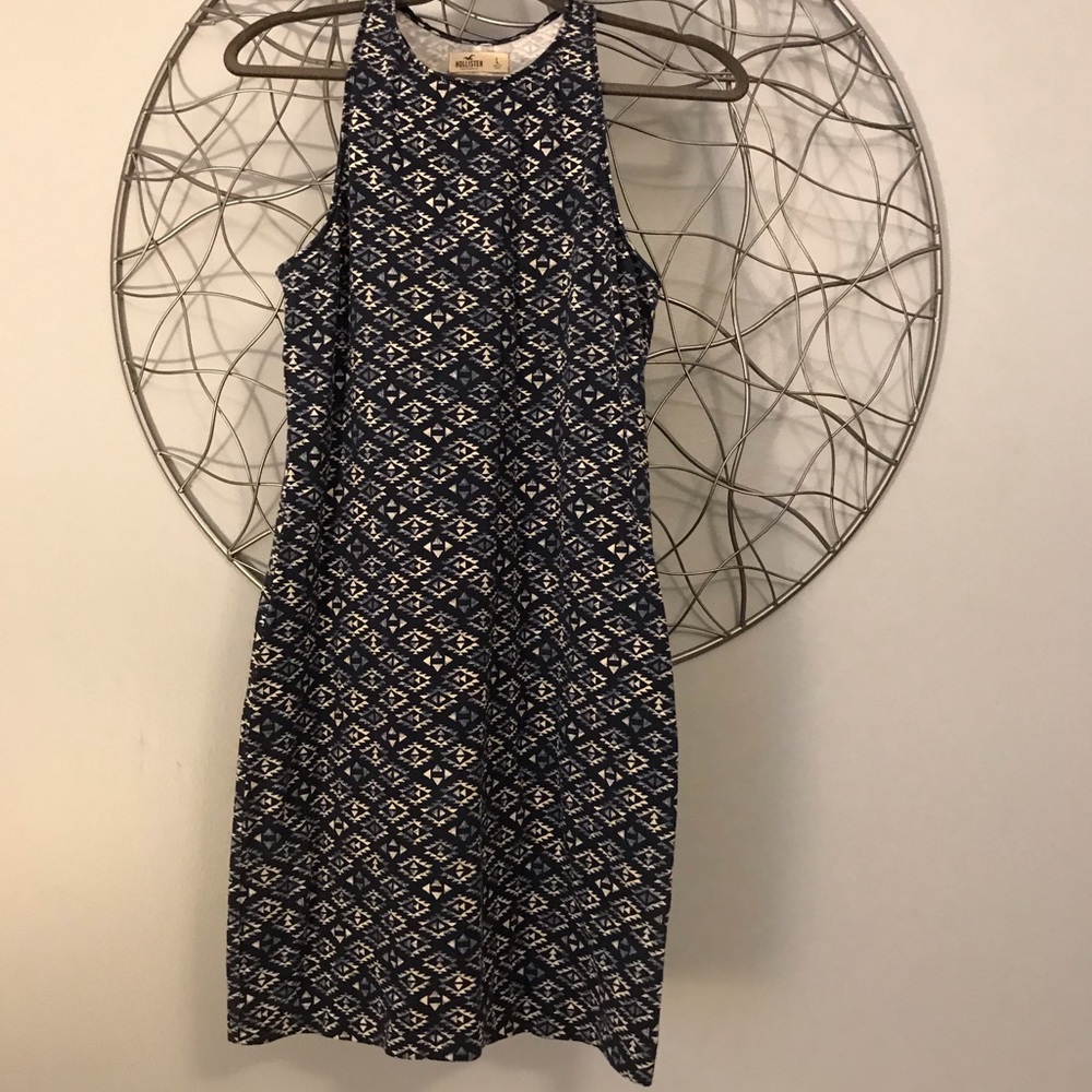 Racer back cotton tribal print bodycon dress